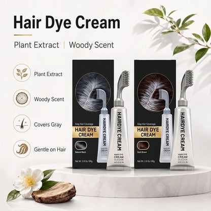 Unisex Grey Coverage Hair Dye with Hair Care