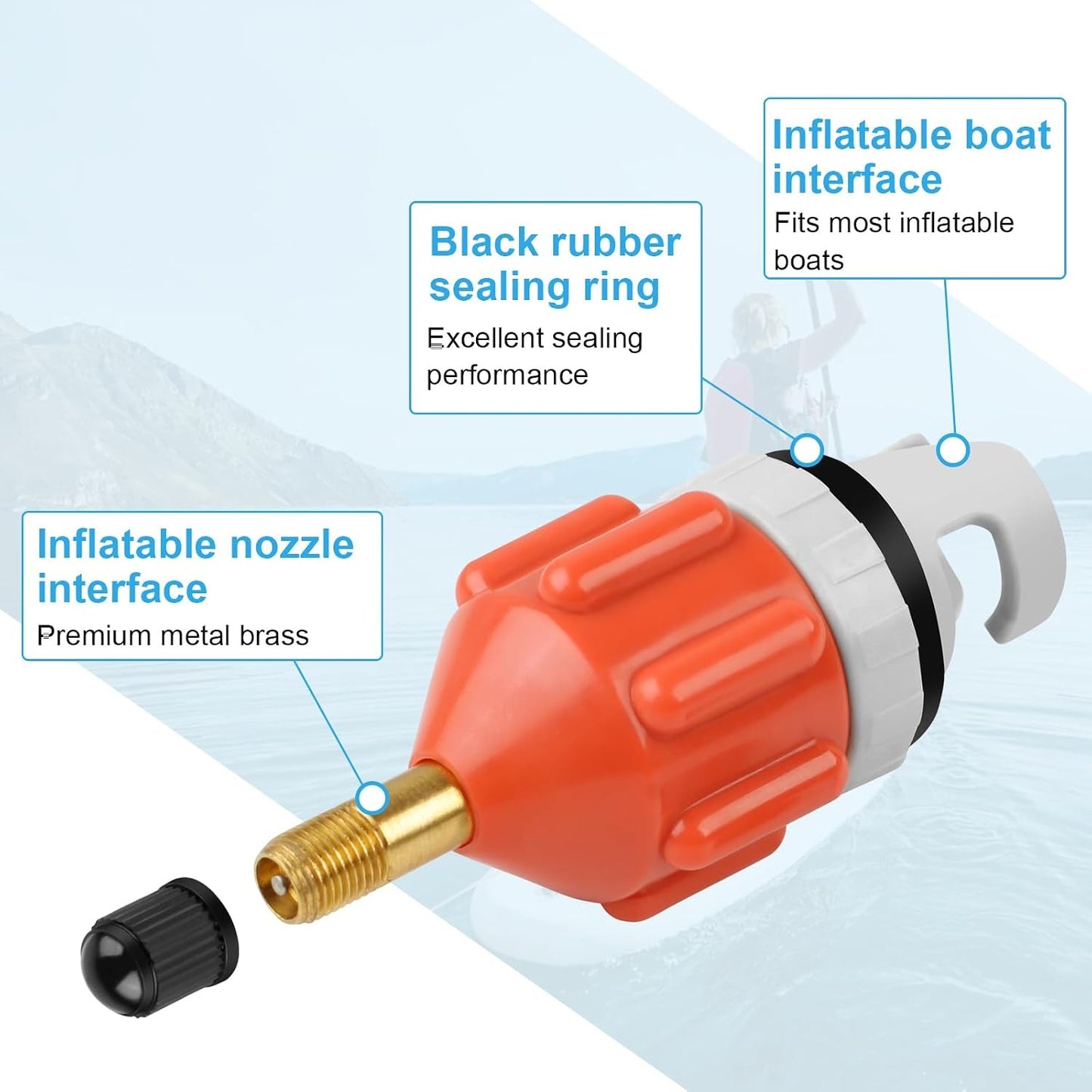 🚢Inflatable Boat Sup Pump Adaptor🚀Air Valve Adapter Set