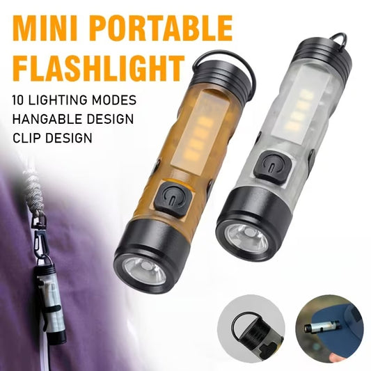 Mini Multifunctional Rechargeable Keychain Flashlight