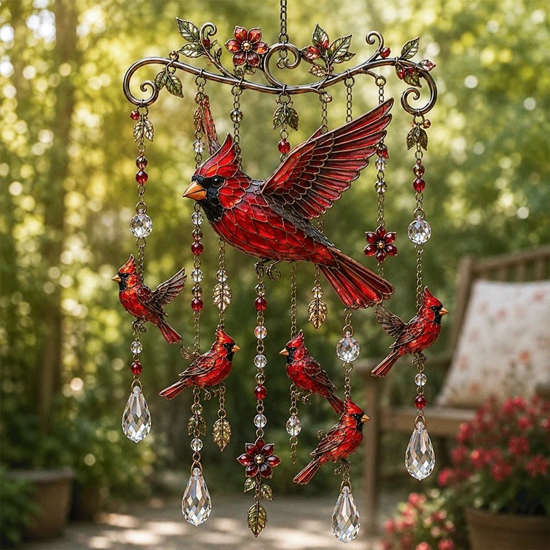 Colorful Hummingbird Wind Chime