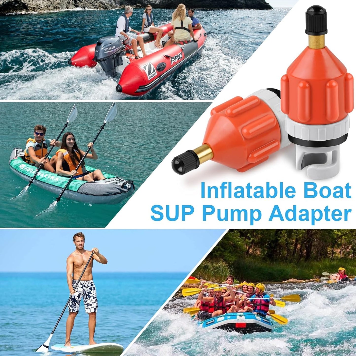 🚢Inflatable Boat Sup Pump Adaptor🚀Air Valve Adapter Set