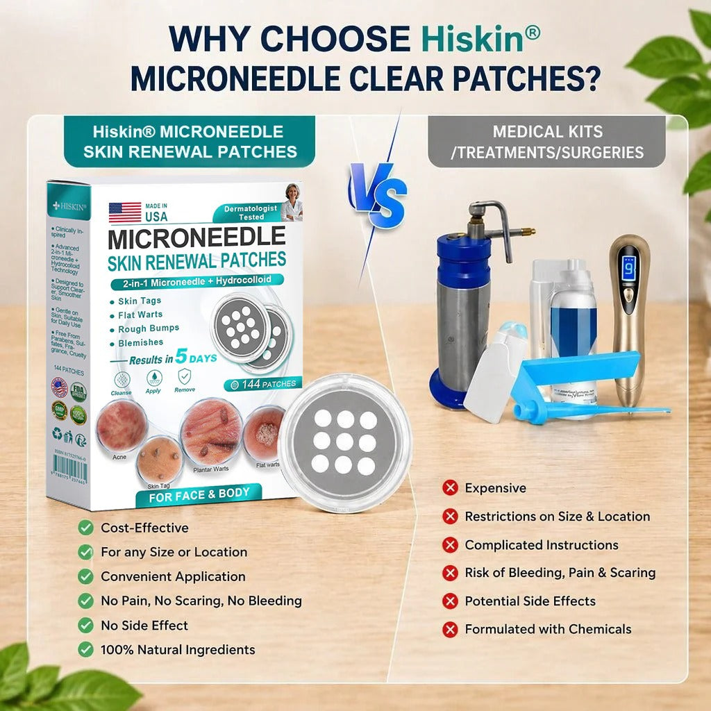 🌿2-in-1 Microneedle & Hydrocolloid Patch👨‍⚕️ | Removes raised moles, acne, flat warts, and skin tags