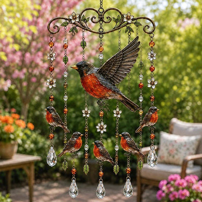 Colorful Hummingbird Wind Chime