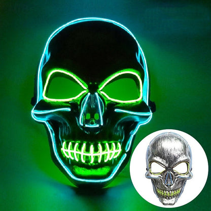Halloween Cold Light Line Skull Luminous Mask 