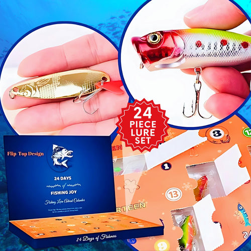 🐟️Fishing Advent Calendar 2026🎄24 Days of Christmas Angler Countdown⭐Christmas Lure Fishing Gift for Man