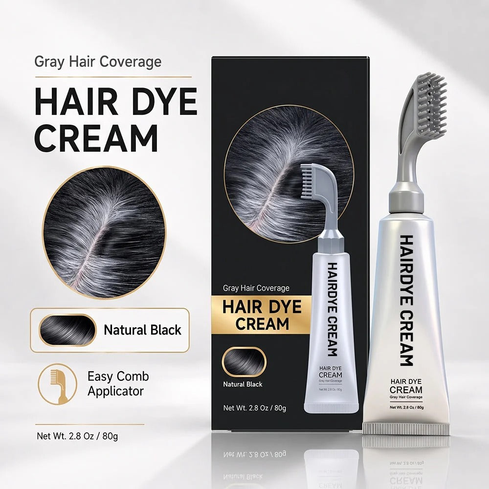 Unisex Grey Coverage Hair Dye with Hair Care