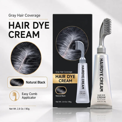 Unisex Grey Coverage Hair Dye with Hair Care