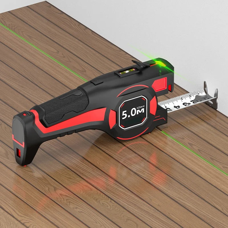 2-in-1 measuring tape with laser guide