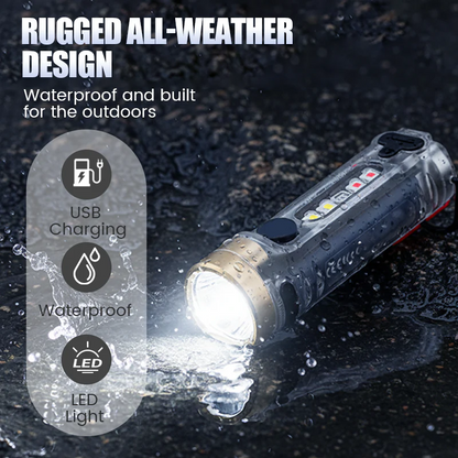 Mini Multifunctional Rechargeable Keychain Flashlight
