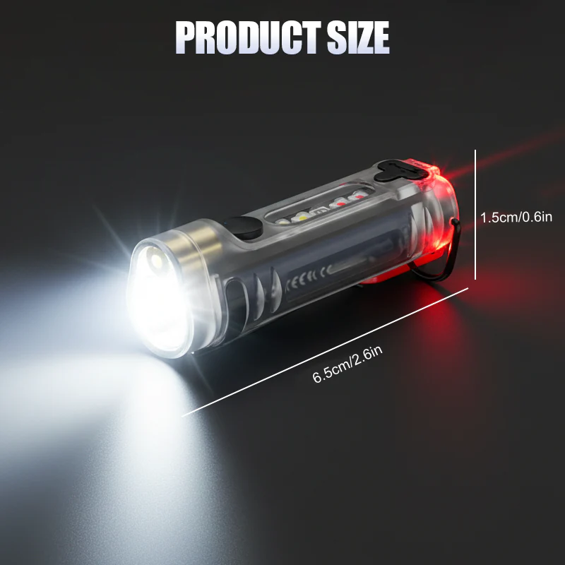 Mini Multifunctional Rechargeable Keychain Flashlight