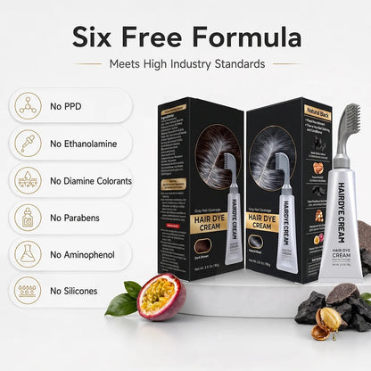 Unisex Grey Coverage Hair Dye with Hair Care