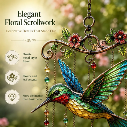 Colorful Hummingbird Wind Chime