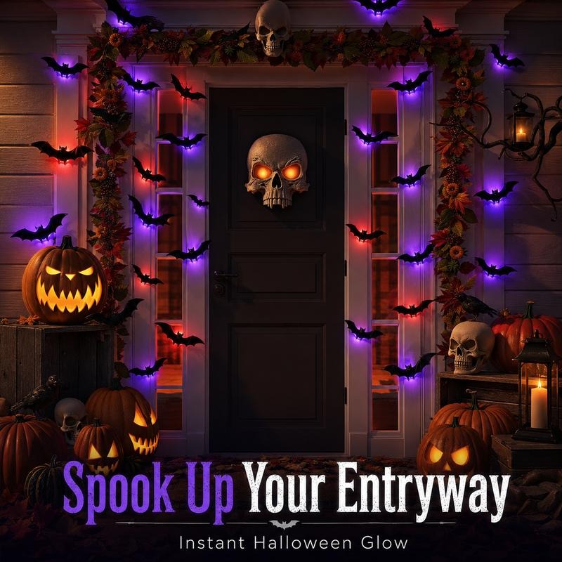 🦇Halloween 3D Bat LED Wall Light Decor