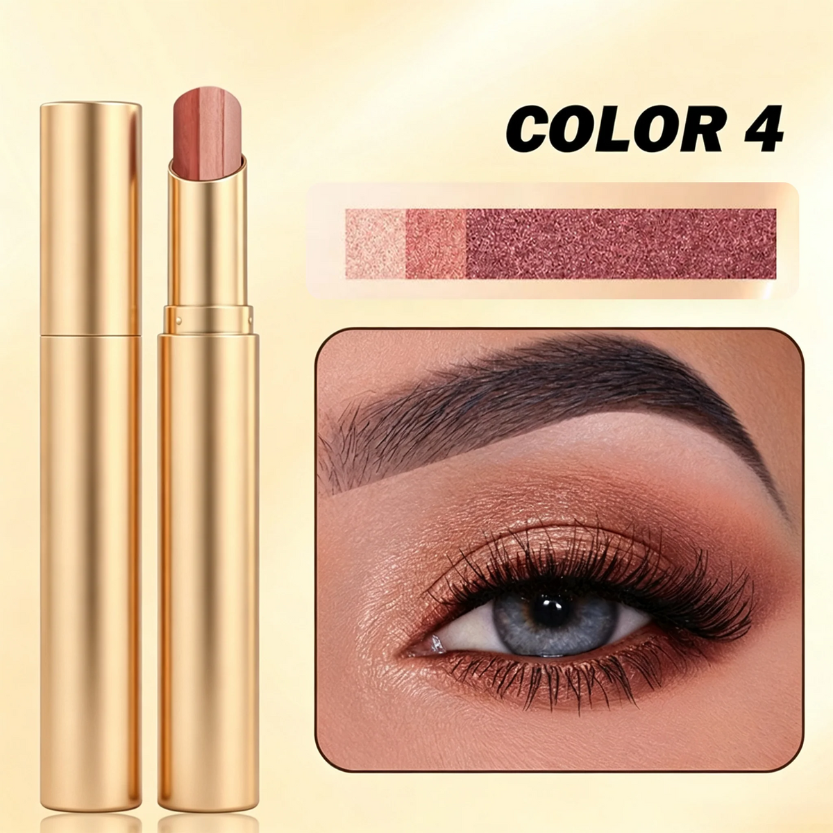 dht™⭐3-in-1 Eyeshadow Stick – Waterproof Long-Wear Shimmer Eye Makeup