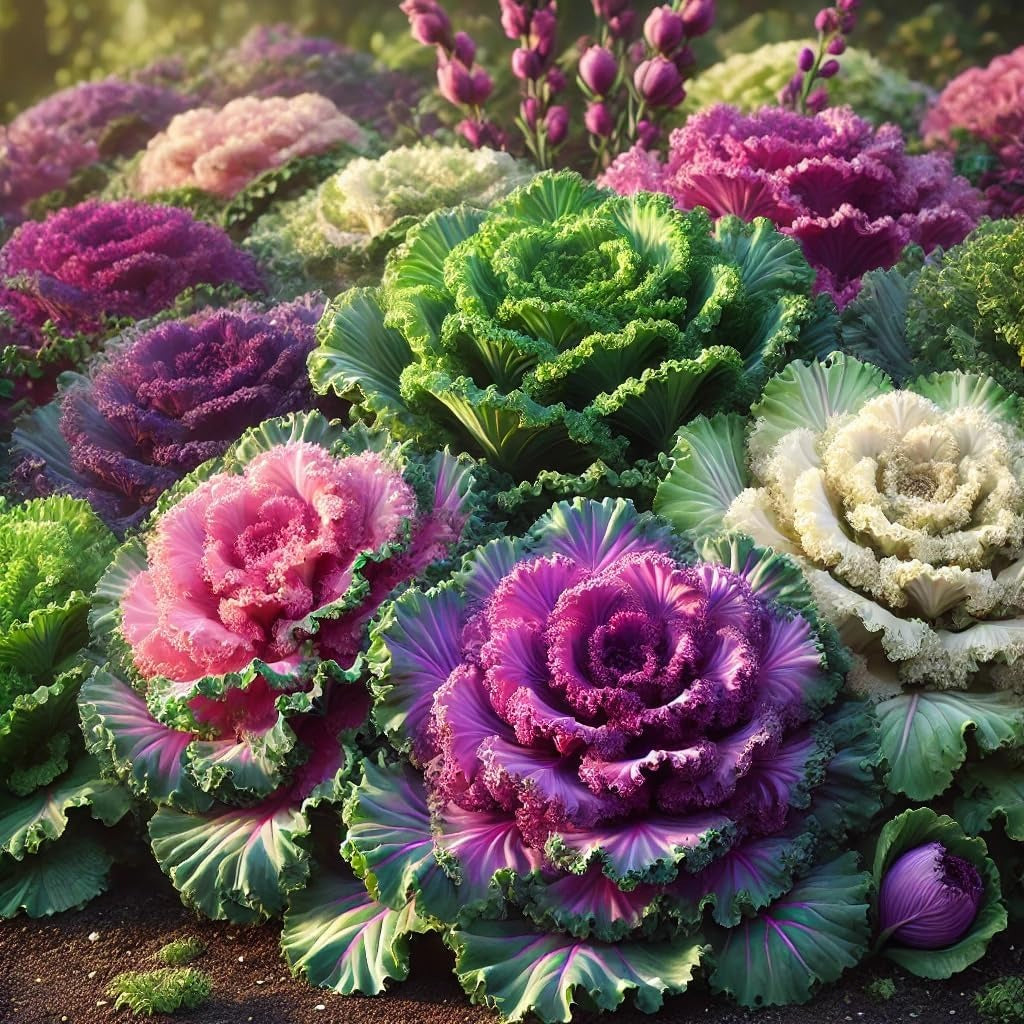 Ornamental & Edible Mix Large Flowered Kale