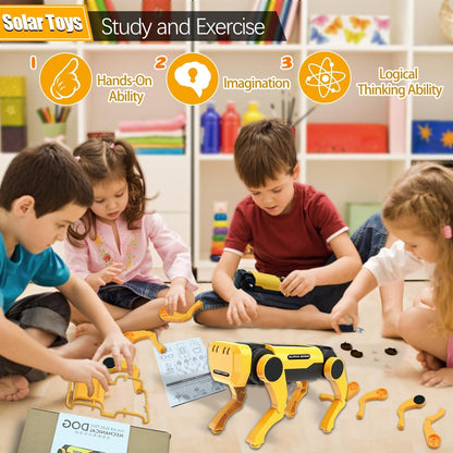 🤖Intelligent robot dog☀️powered by solar energy💡promoting children's intelligence