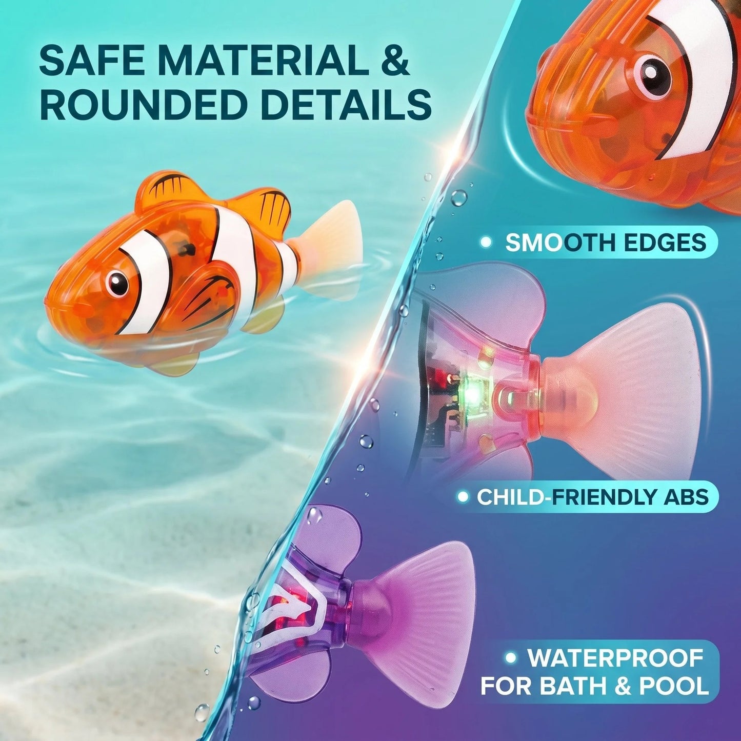 4 Pcs Electronic Pet Fish Bath Toy