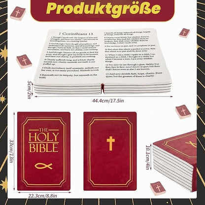✝️Bible Pillow Book Shaped For Christian🎁Decoration Gifts For Adults Kids