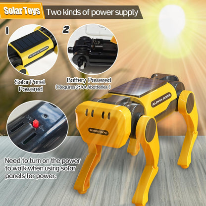 🤖Intelligent robot dog☀️powered by solar energy💡promoting children's intelligence