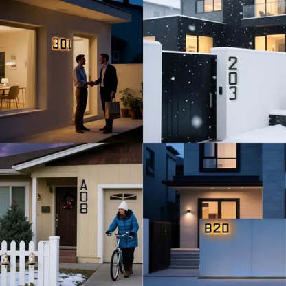 🏠 Buy 1, get 1 free 🔢Waterproof LED house numbers for outdoor use