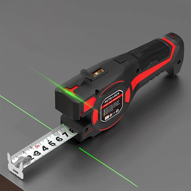 2-in-1 measuring tape with laser guide