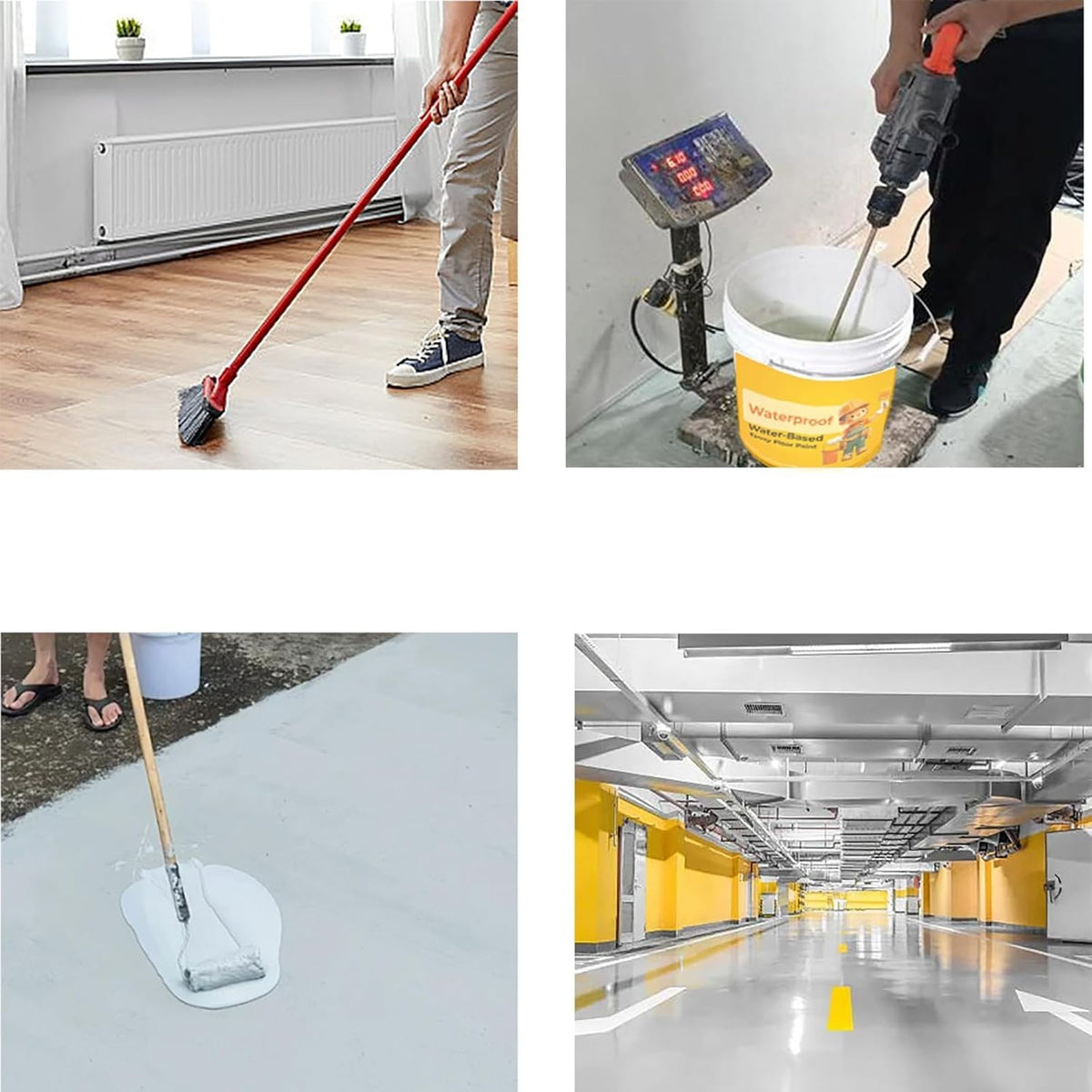 dht™⭐Waterproof Water-Based Epoxy Floor Paint（Free Brushes Provided）