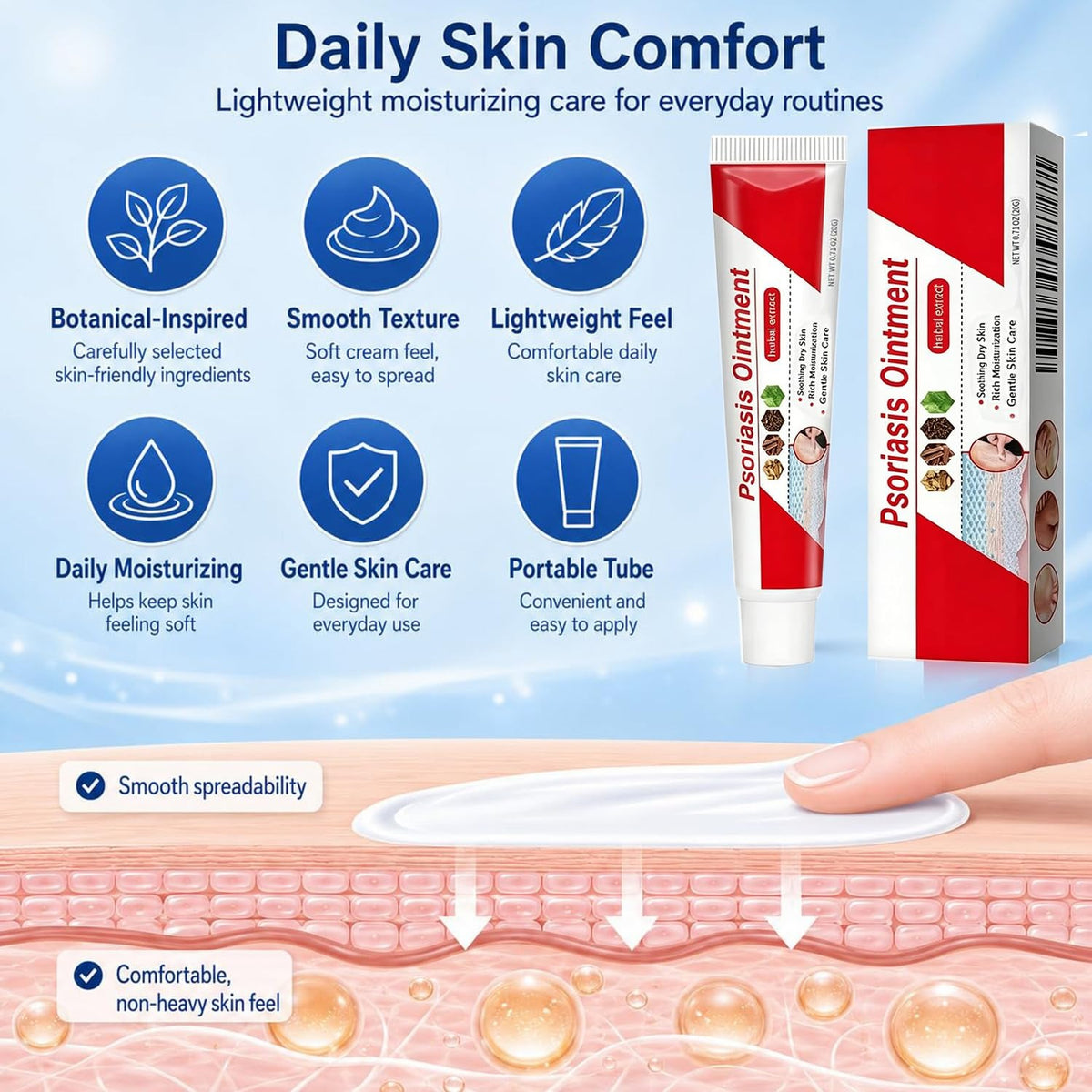 Botanical Skin Relief Ointment for Dry, Itchy & Flaky Skin