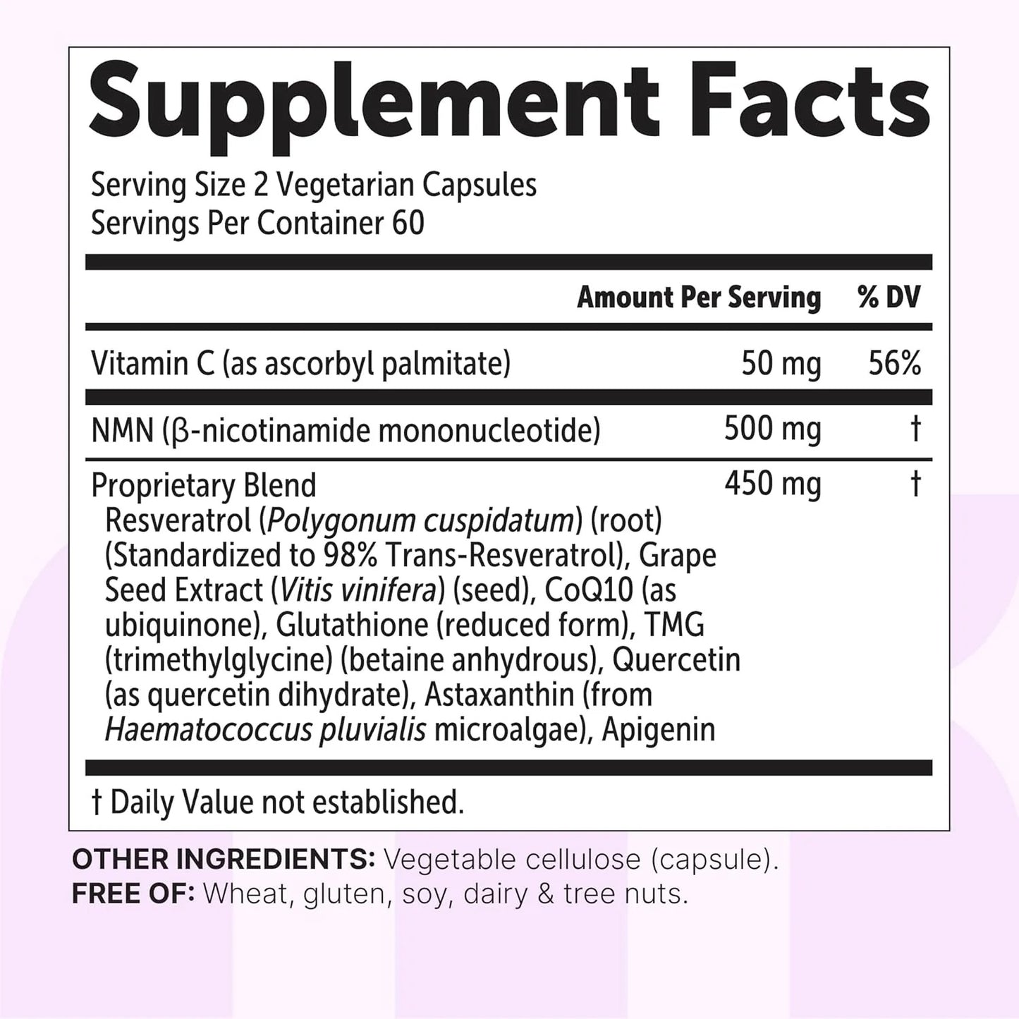 Micro Ingredients NMN Complex 1000mg Per Serving  Capsules