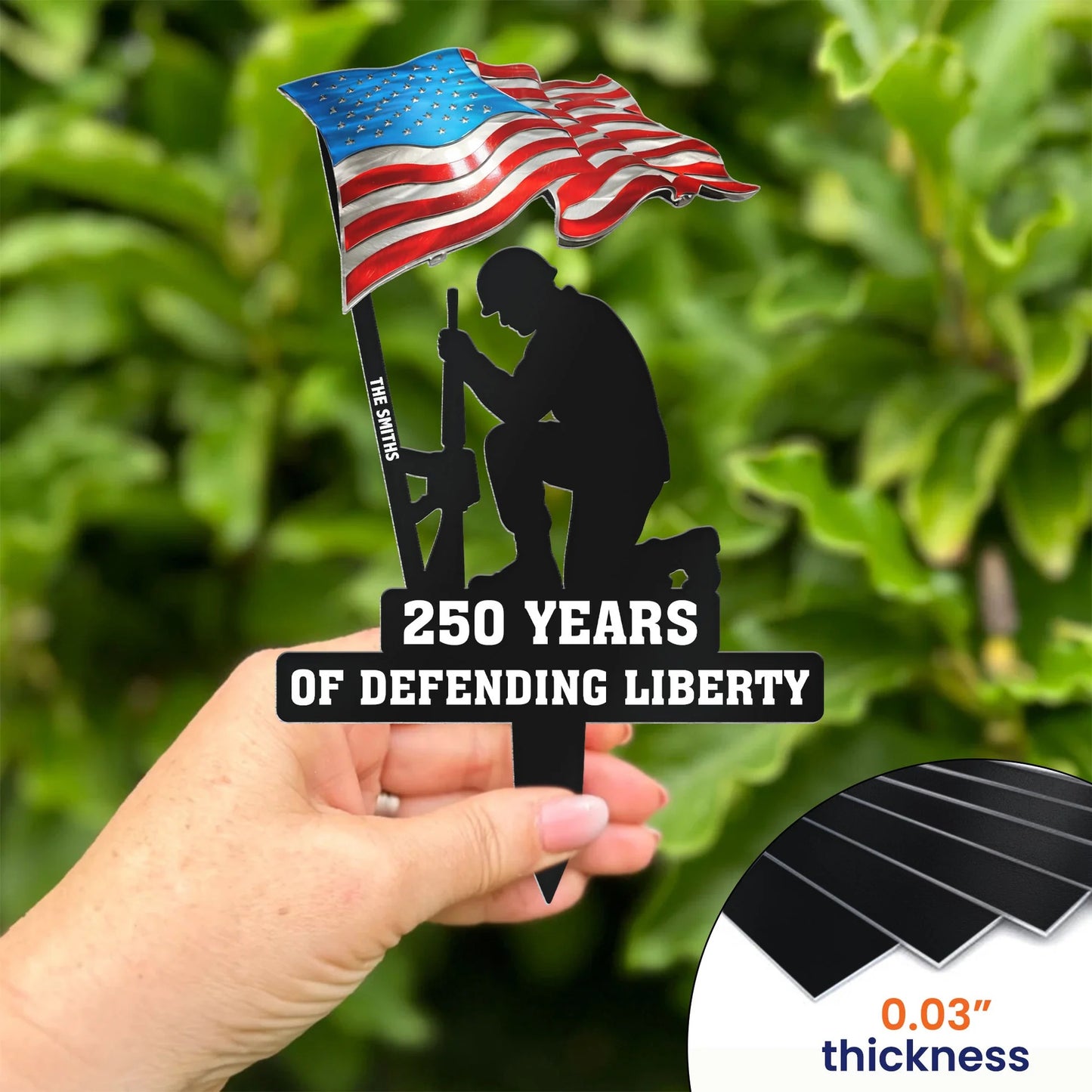 250 Years of Defending Liberty Metal Garden Stake