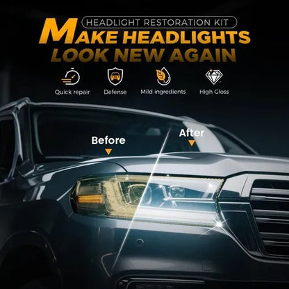 Headlight Restoration Kit - No-Sanding, Restore Yellowed, Foggy Headlig