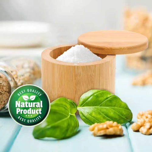 Bamboo Salt Container with Lid
