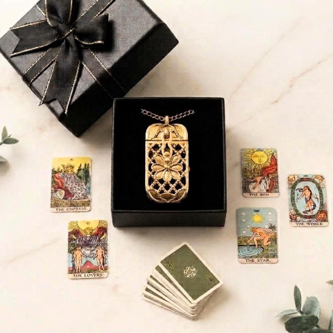 🎄💝Tarot Card Necklace with Mini Tarot Cards
