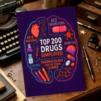 Top 200 Drugs Simplified: Pharmacology Coloring Book & Study Guide