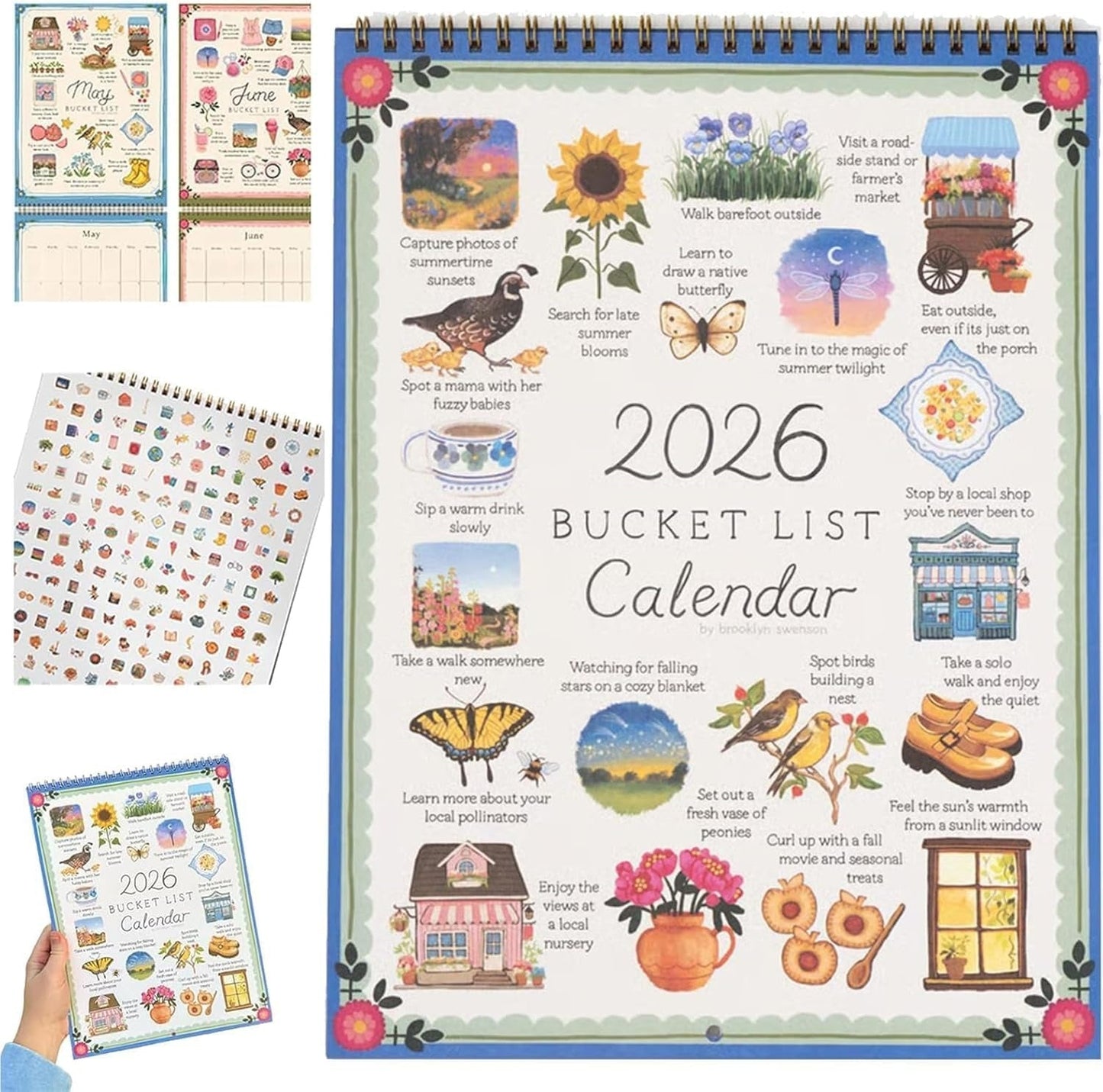 2026 Bucket List Wall Calendar