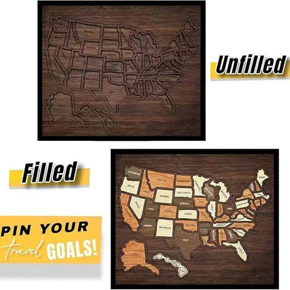 Wooden Travel Puzzle of the United States – 250th Anniversary Commemorative Gift