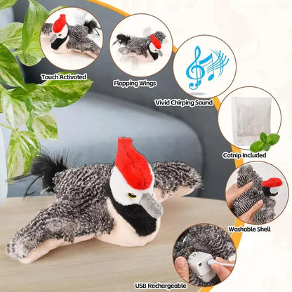 🐱Interactive Cat Toys🐦Rechargeable Chirping Flapping Bird