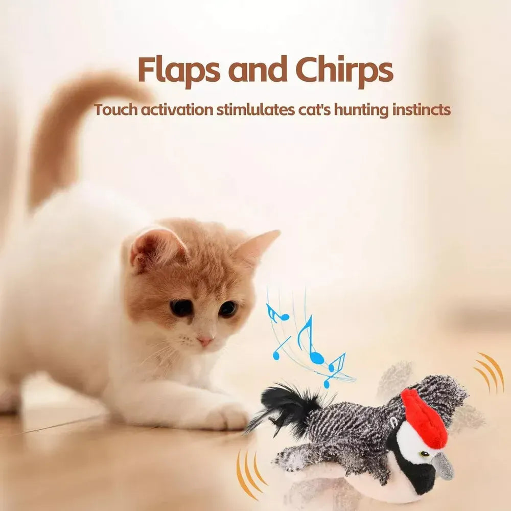 🐱Interactive Cat Toys🐦Rechargeable Chirping Flapping Bird