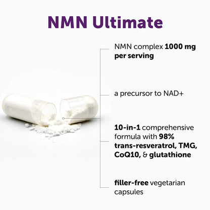 Micro Ingredients NMN Complex 1000mg Per Serving  Capsules