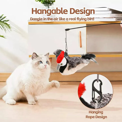 🐱Interactive Cat Toys🐦Rechargeable Chirping Flapping Bird