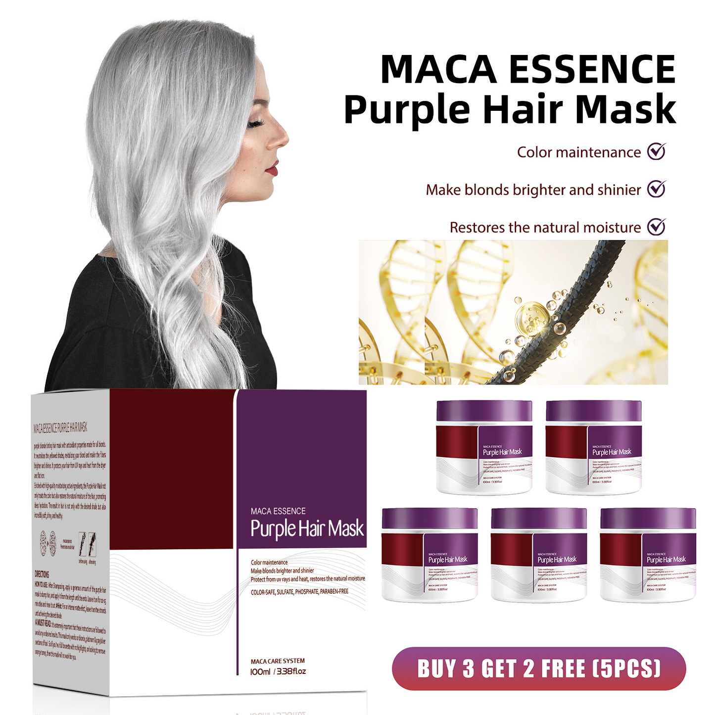 Purple Collagen Hair Care - Deep-nourishing, Dry/Damaged Hair
