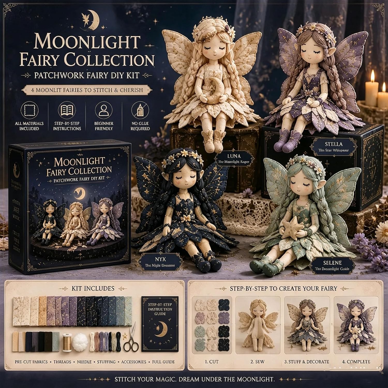 Fairies Patchwork Sewing Kit