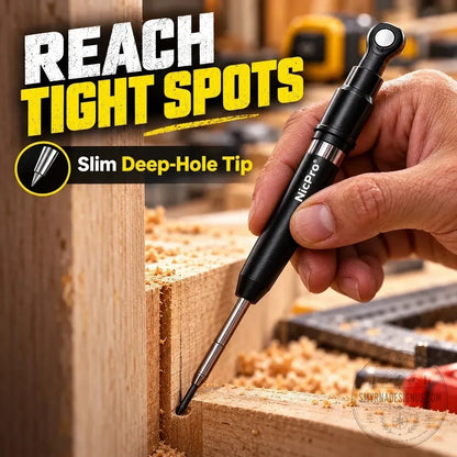 NicPro 2.8mm Mechanical Carpenter Pencil with Lead Refill Set for Construction