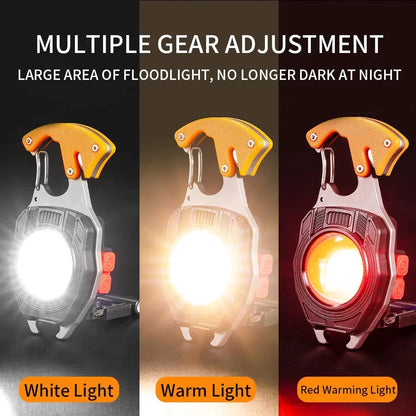 dht™⭐Mini Keychain Flashlight Rechargeable Work Light Multifunction Outdoor Camping Emergency Light