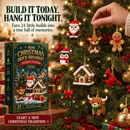 24-Day Mini Christmas Brick Ornament Advent Calendar