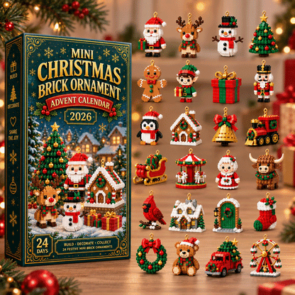24-Day Mini Christmas Brick Ornament Advent Calendar