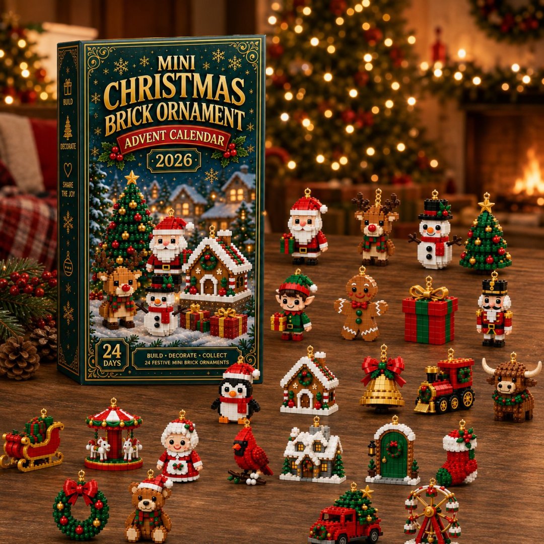 24-Day Mini Christmas Brick Ornament Advent Calendar