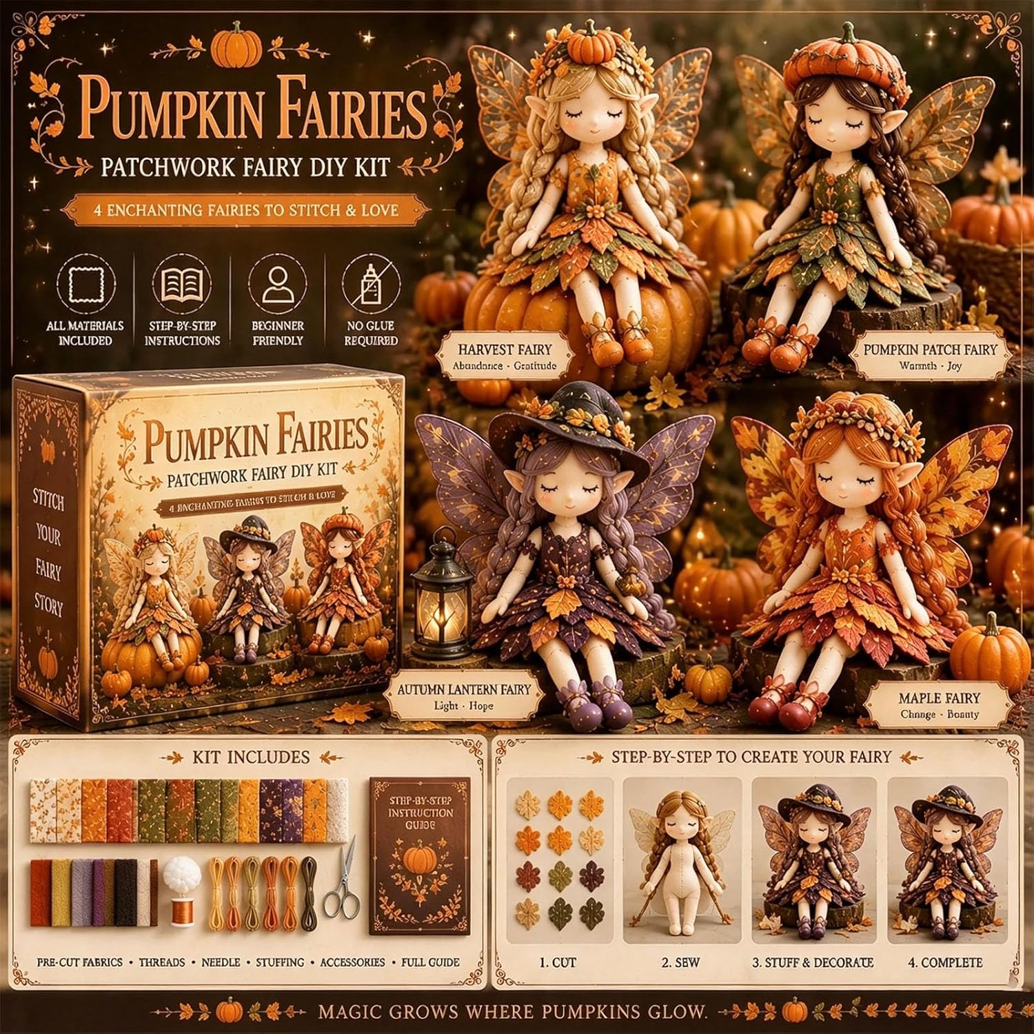 Fairies Patchwork Sewing Kit
