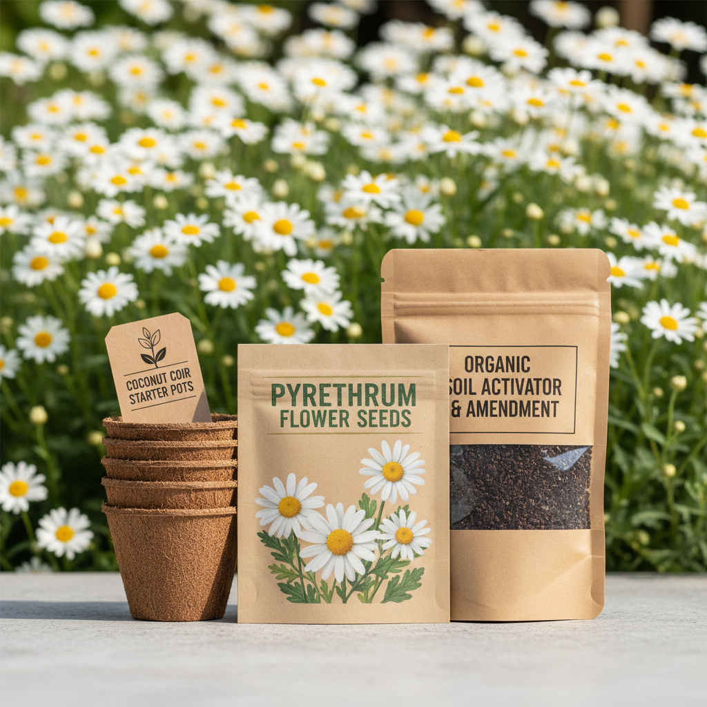 Summer Pyrethrum Flower Seeds-Pest Repellent & Ornamental Beauty