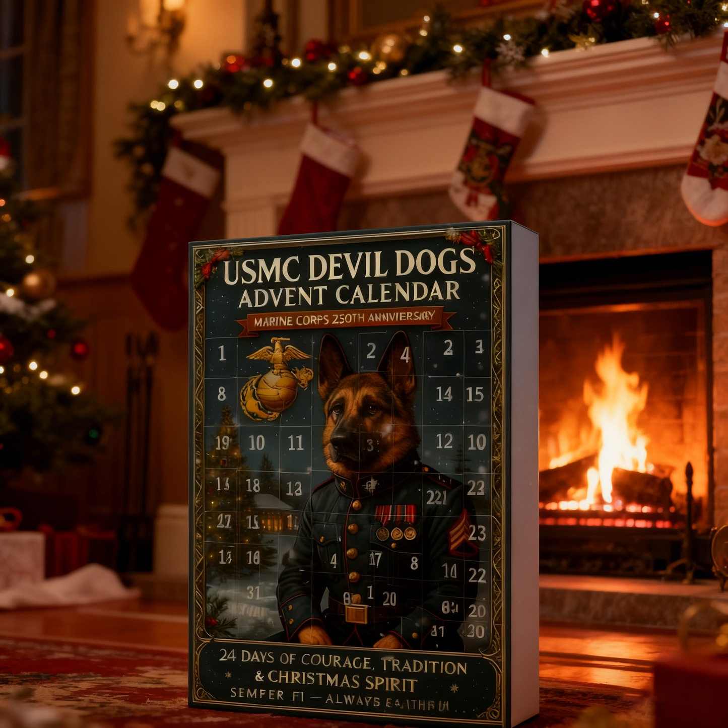 U.S. Marine Corps 250th Anniversary "Devil Dog" 2025 Christmas Calendar