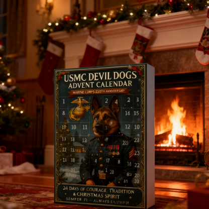 U.S. Marine Corps 250th Anniversary "Devil Dog" 2025 Christmas Calendar